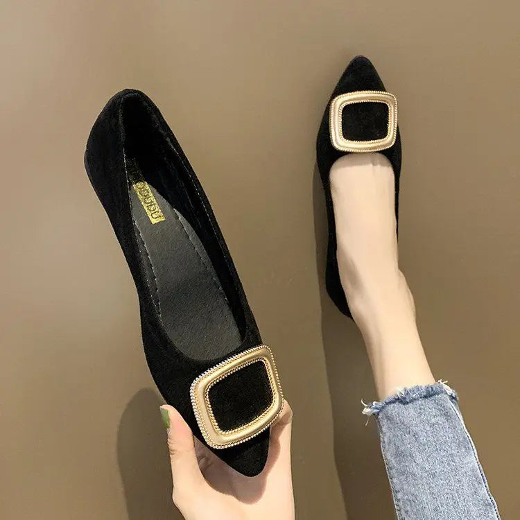 Ladies Footwear Elegant Party Pointed Toe Sexy Women's Flat Shoes Ballet Flats Comfortable Summer 2025 Cheap Liquidation A Young