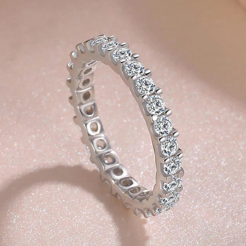 So-Bling S925 Sterling Silver Rings For Women Elegant Fine Cubic Zirconia Ring Bridal Wedding Engagement Women Trendy Jewelry
