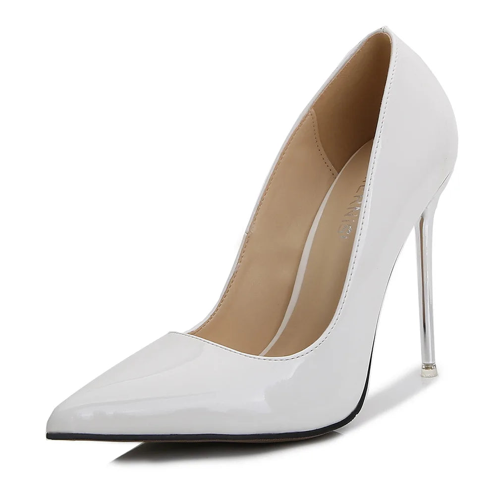 High Heels Women Party Shoes Fashion Ladies Super High Thin Heel 11cm Black White Red Plus Size 42 YX42140