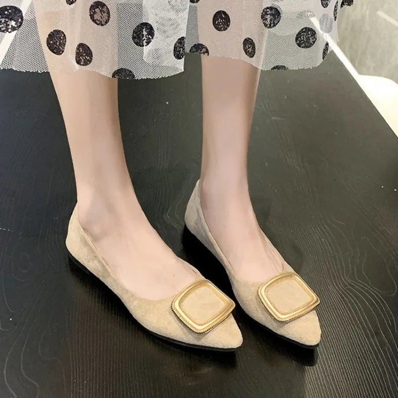 Ladies Footwear Elegant Party Pointed Toe Sexy Women's Flat Shoes Ballet Flats Comfortable Summer 2025 Cheap Liquidation A Young