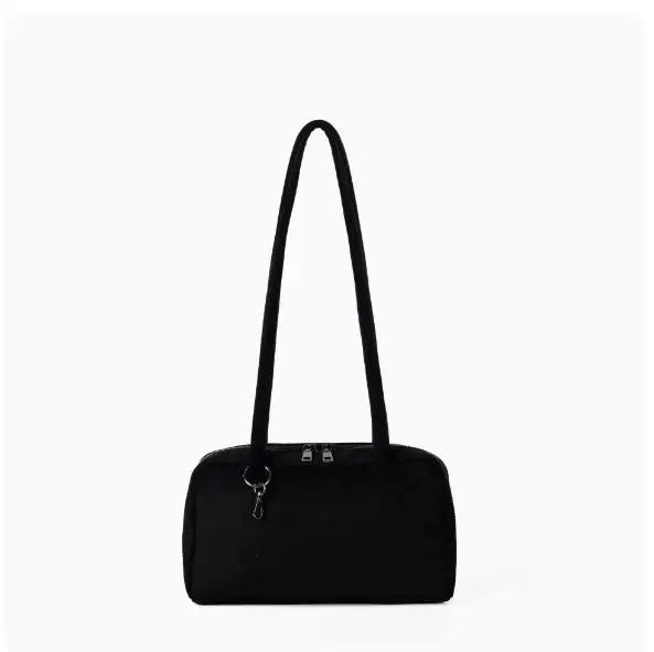 Ladies' Bowling Tote Bag  Nylon Shoulder Bag Large Capacity Simple Versatile Ultralight Zipper Commuting Travel Bag