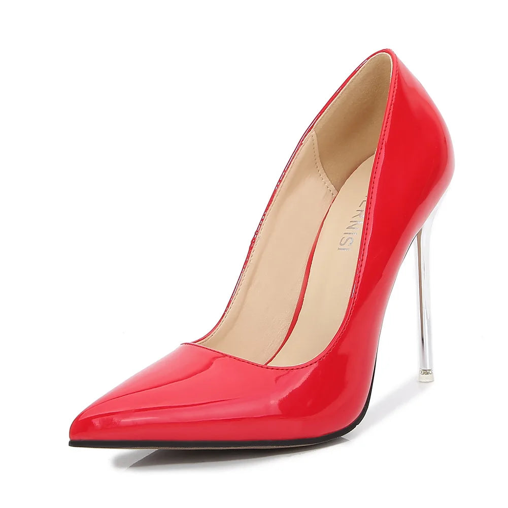 High Heels Women Party Shoes Fashion Ladies Super High Thin Heel 11cm Black White Red Plus Size 42 YX42140