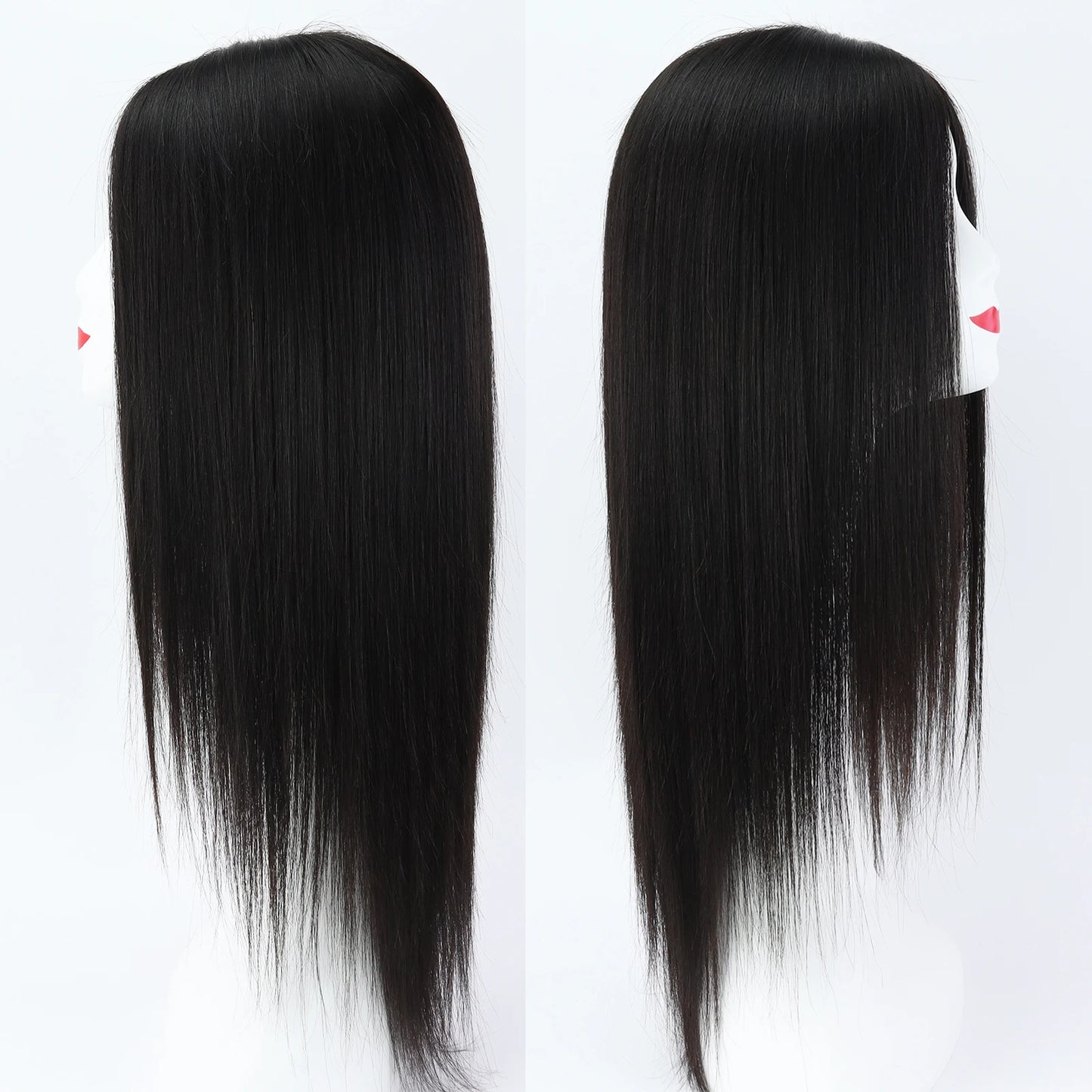 6"x6" Silk Top Human Hair Wig Natural Straight RealVirgin European Human Hair Glueless Wig for Women Soft Breathable Elastic Net