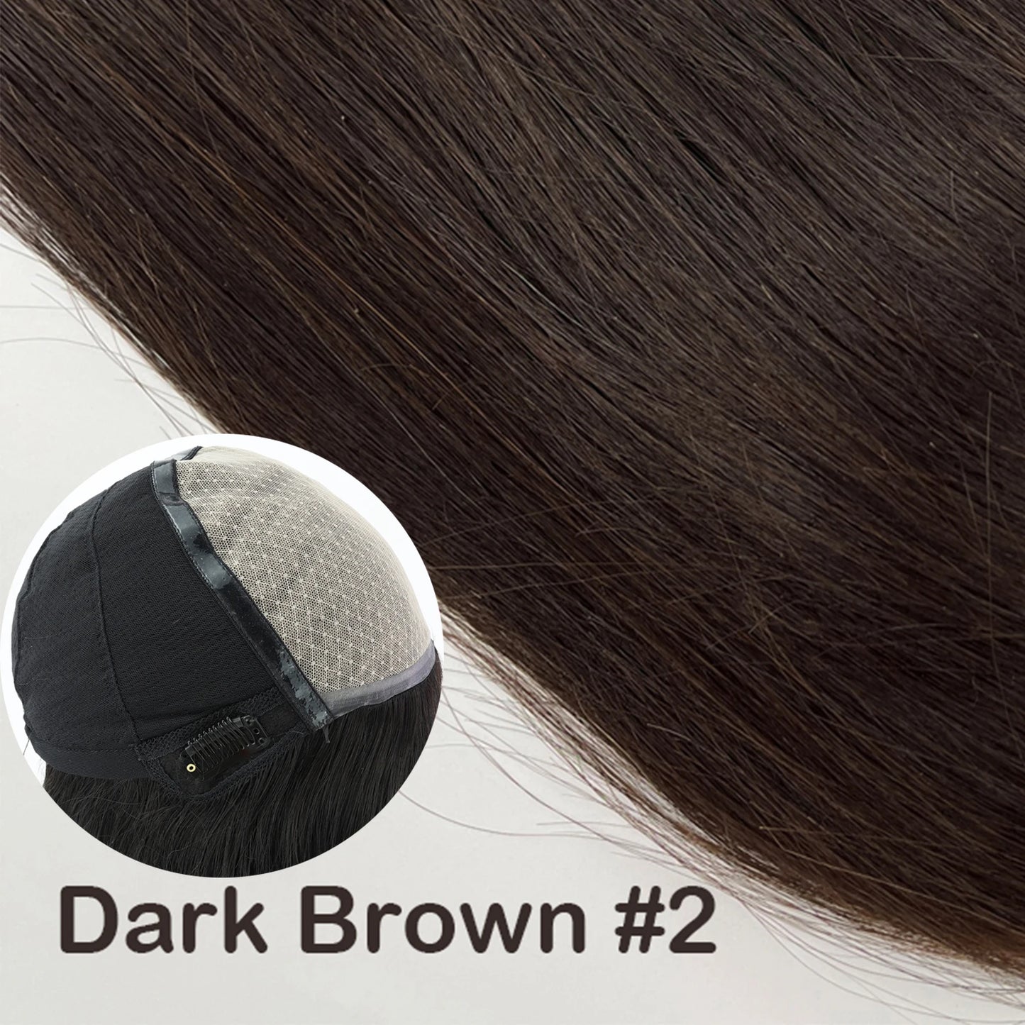 6"x6" Silk Top Human Hair Wig Natural Straight RealVirgin European Human Hair Glueless Wig for Women Soft Breathable Elastic Net