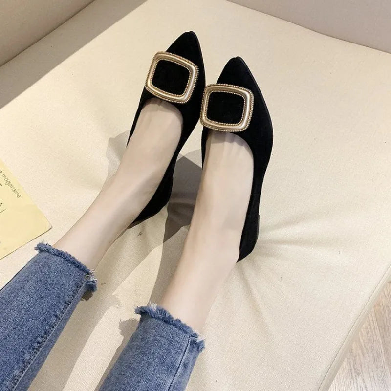 Ladies Footwear Elegant Party Pointed Toe Sexy Women's Flat Shoes Ballet Flats Comfortable Summer 2025 Cheap Liquidation A Young