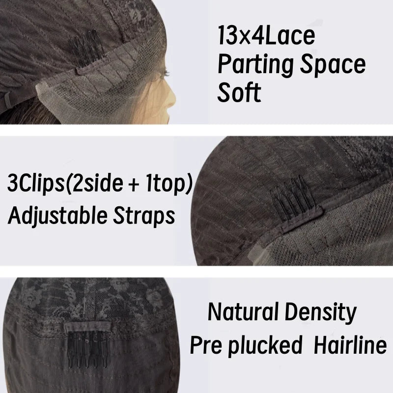 Wig Dark Roots Blonde Brown Ombre Wavy Balayage Lace Front Wavy Synthetic Lace Front Wig Brown Wigs Body Wave Wig Gift For Women