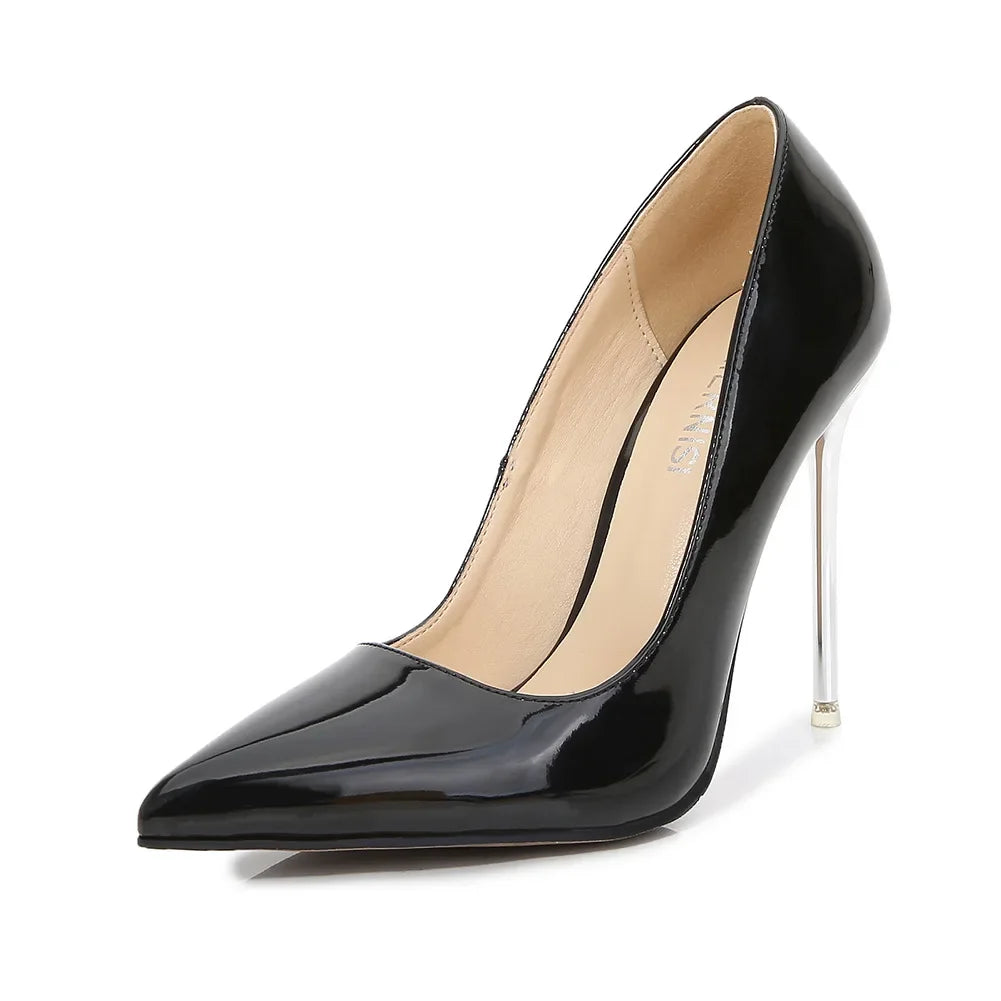 High Heels Women Party Shoes Fashion Ladies Super High Thin Heel 11cm Black White Red Plus Size 42 YX42140