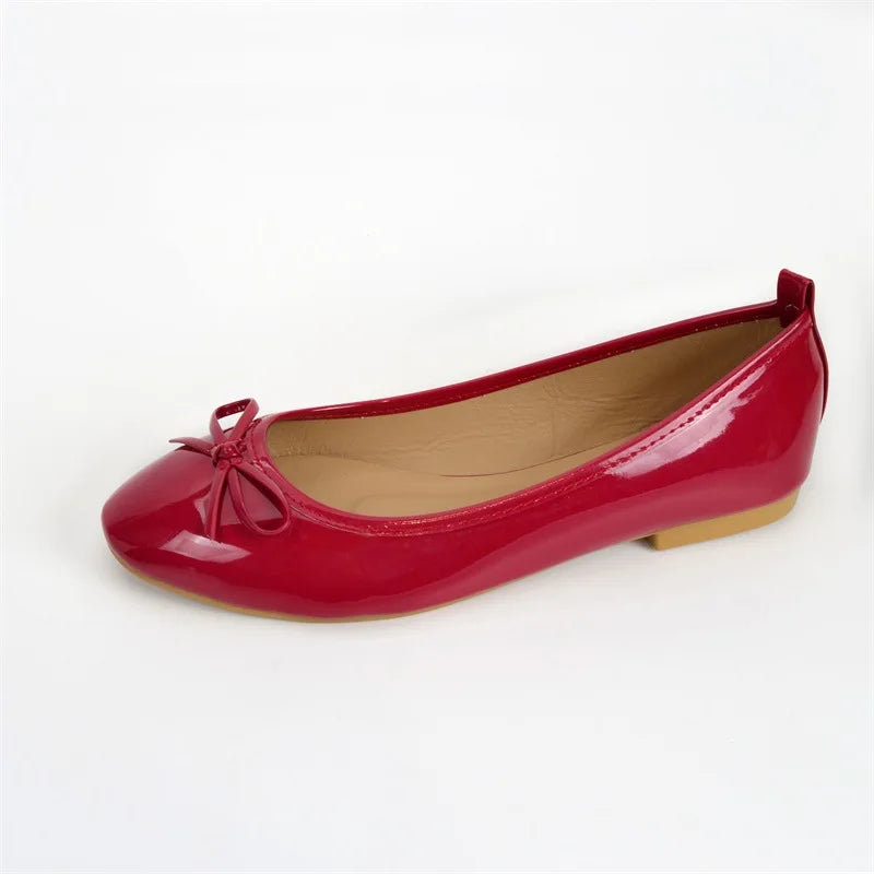 Flat Shoes Women Ballerinas Round Toe Bowtie Slip on Ballet Flats Lazy Loafers Moccasins Ladies Casual Flats Shoes 2023