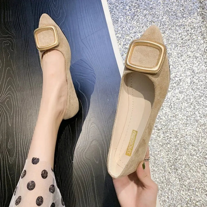 Ladies Footwear Elegant Party Pointed Toe Sexy Women's Flat Shoes Ballet Flats Comfortable Summer 2025 Cheap Liquidation A Young