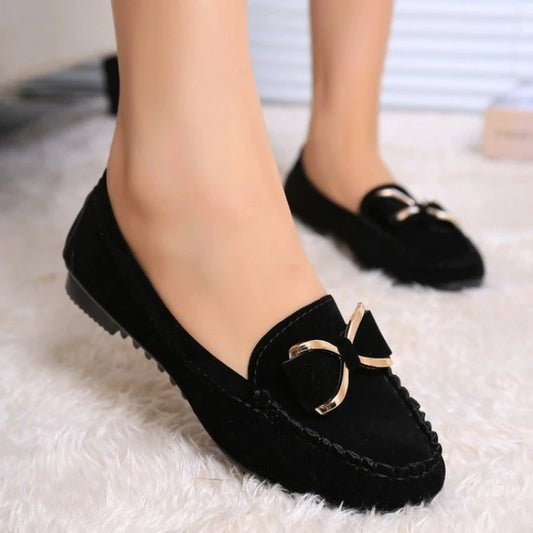 Women's Flat Shoes Fashion Casual Lofers 2025  Ladies Elegant Butterfly-Knot Comfortable Shoes Women Soft Classic Office Shoes