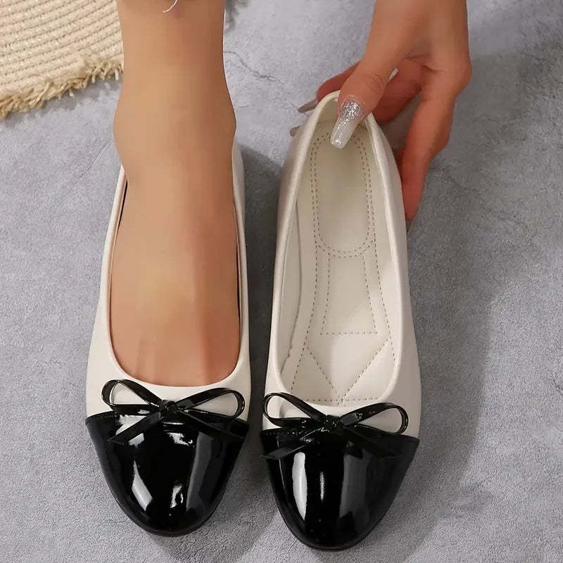 Women Flats Comfort Ballerina Flat Shoes Women Non-slip Ladies Loafers Elegant Bowknot Flat Women Single Shoes Zapatos De Mujer
