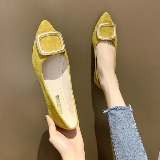 Ladies Footwear Elegant Party Pointed Toe Sexy Women's Flat Shoes Ballet Flats Comfortable Summer 2025 Cheap Liquidation A Young