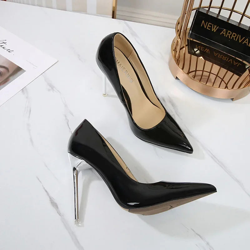 High Heels Women Party Shoes Fashion Ladies Super High Thin Heel 11cm Black White Red Plus Size 42 YX42140