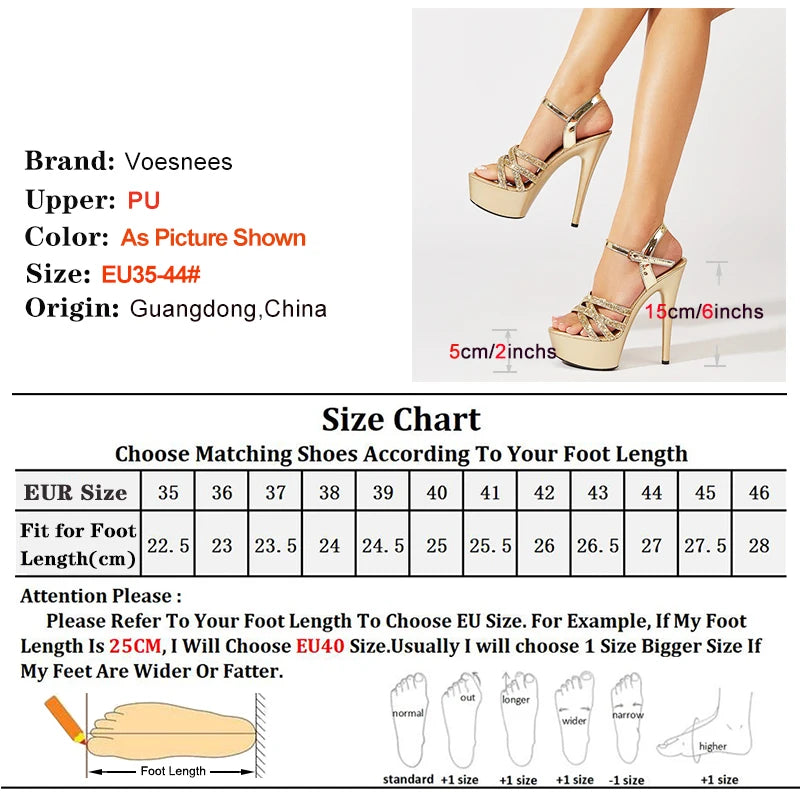 Ladies High Heels Sandals New Arrival Summer Sexy Stiletto Platform Narrow Band Women Sandals Buckle Strap Nightclub Shoes