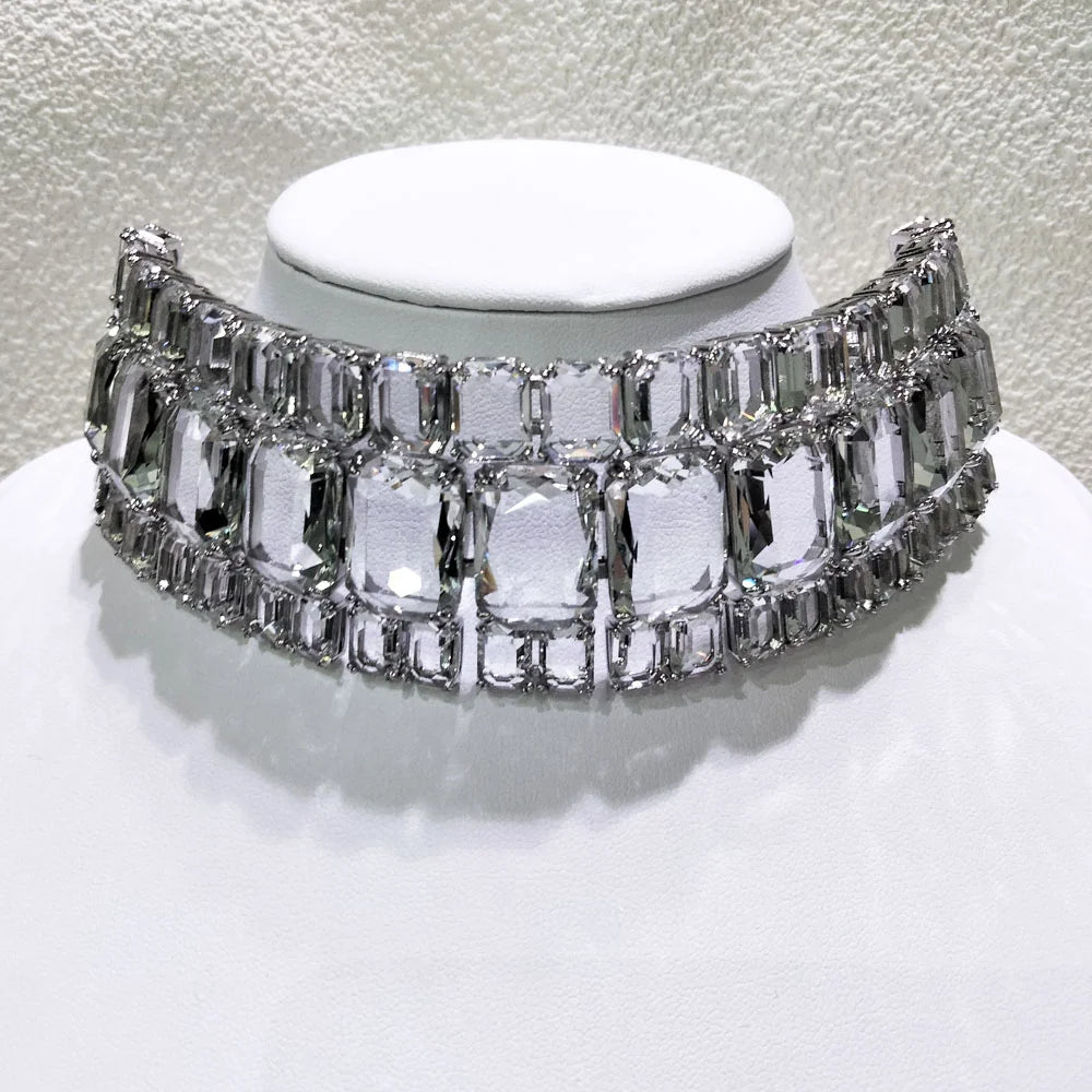 White Zircon Jewelry Original High Quality Gem Hot Sale Shiny Fashion Exquisite Necklace Earrings Bracelet Ring Sets Women Gift