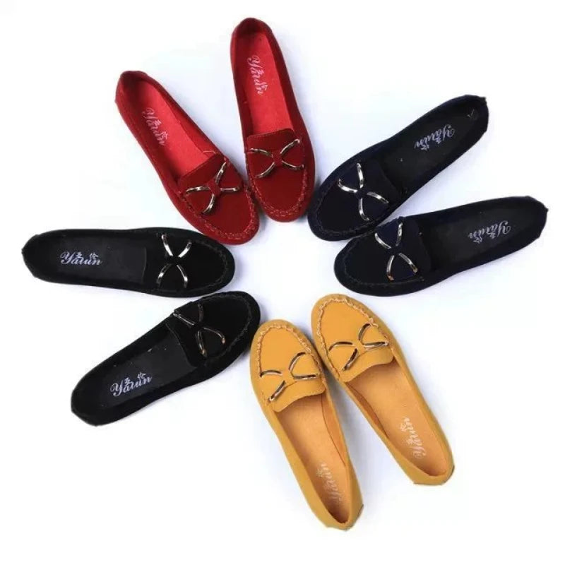 Women's Flat Shoes Fashion Casual Lofers 2025  Ladies Elegant Butterfly-Knot Comfortable Shoes Women Soft Classic Office Shoes