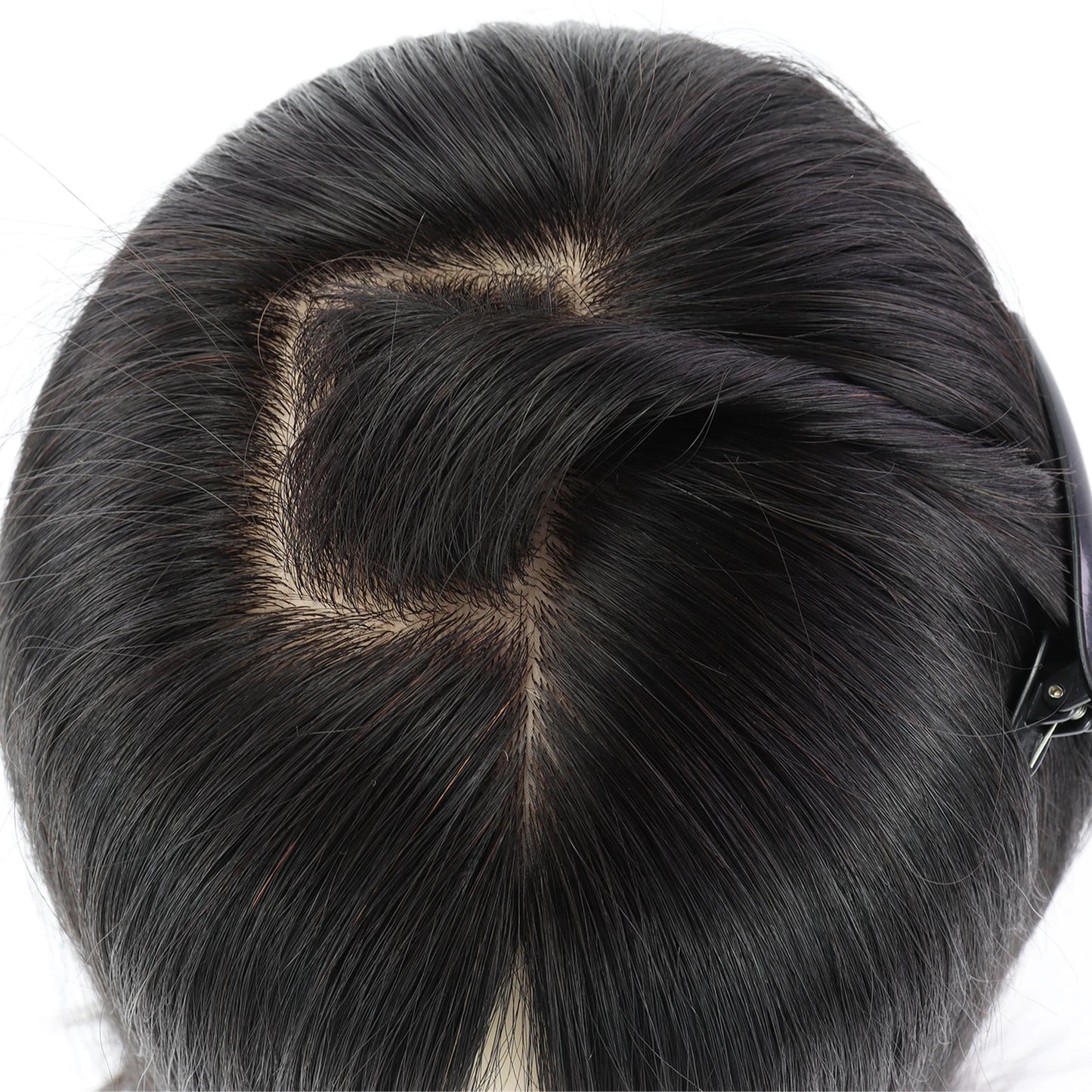 6"x6" Silk Top Human Hair Wig Natural Straight RealVirgin European Human Hair Glueless Wig for Women Soft Breathable Elastic Net