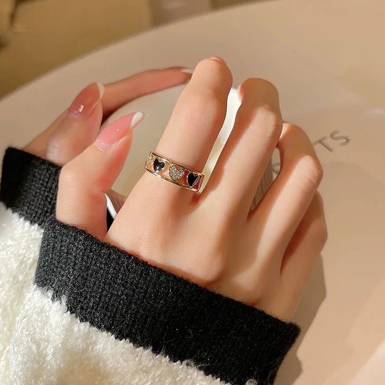 Romantic Lovely White Bowknot Rings Female Girls Exquisite Jewelry Ring with Shiny Bow Tie Zircon for Party Dating Lovers Gifts