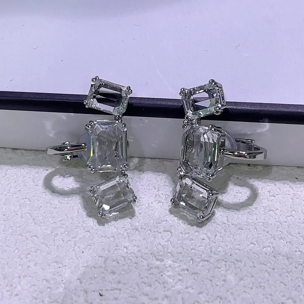 White Zircon Jewelry Original High Quality Gem Hot Sale Shiny Fashion Exquisite Necklace Earrings Bracelet Ring Sets Women Gift