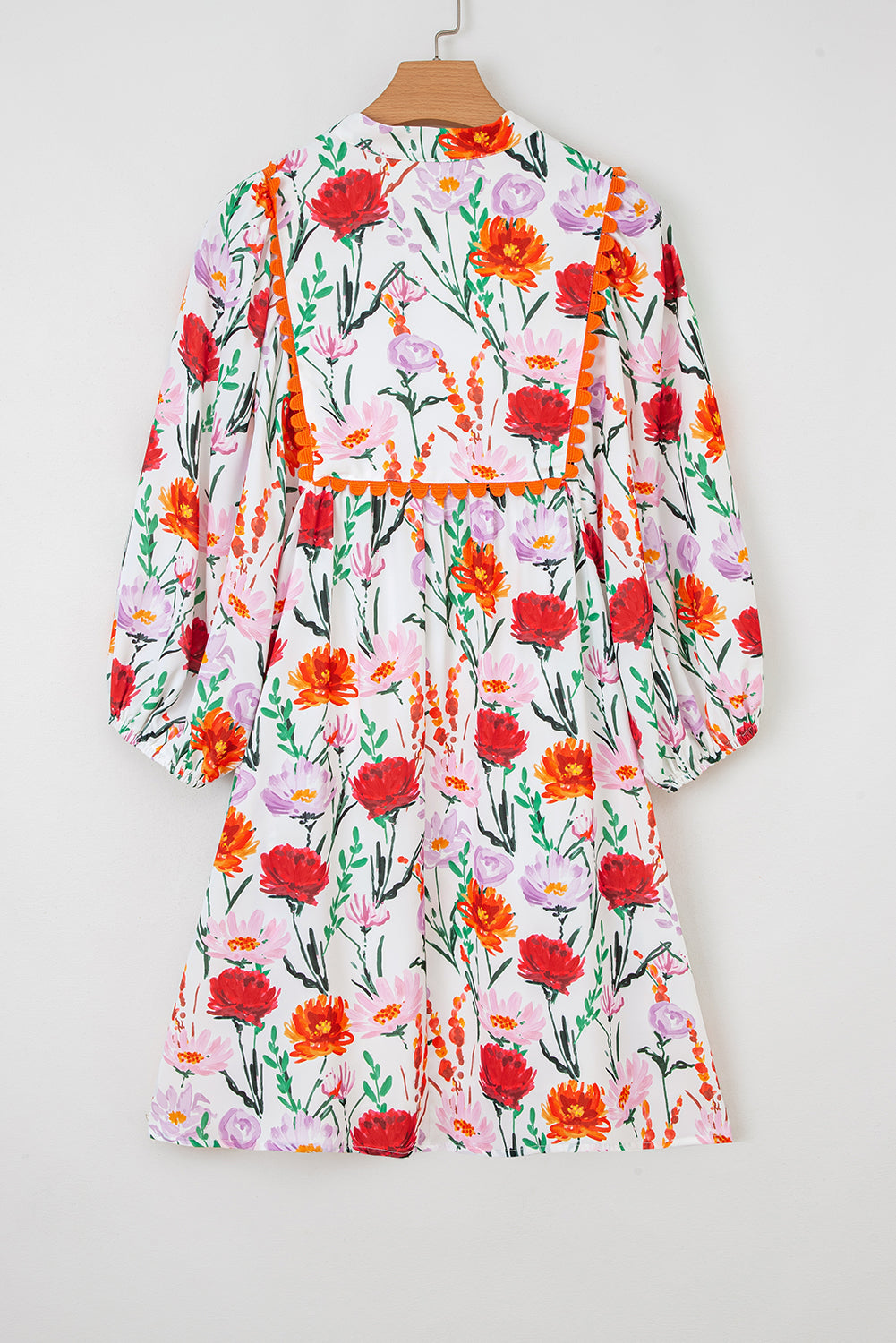 beige floral mini dress