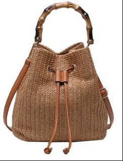 STRAW BUCKET BAG